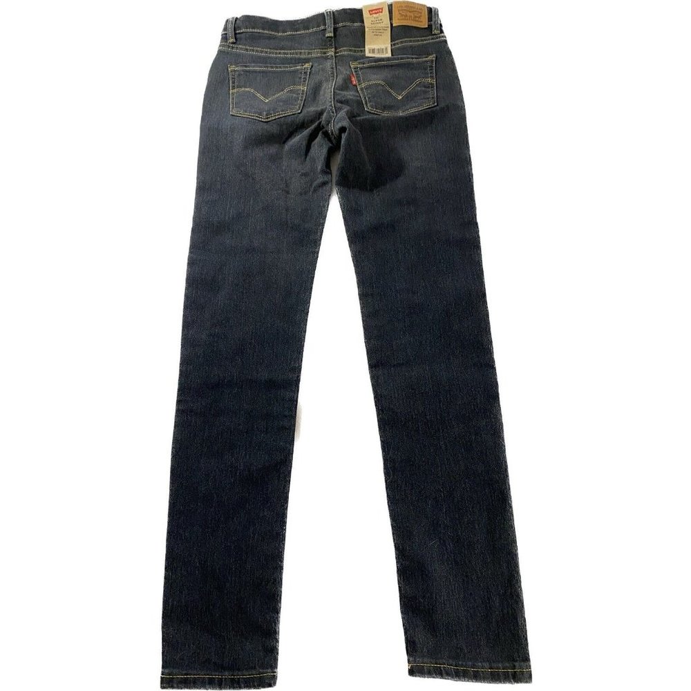 Levis 710 Super Skinny Stretch Pants Jeans Adjustable Waistband Girls 10 Blue